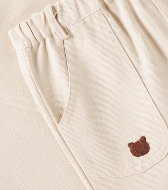 Pantalon droit Kassim brodé en coton | Donsje