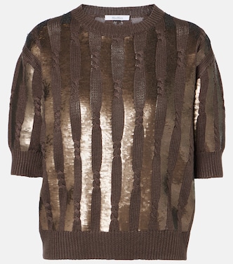 Top Empoli in lino con paillettes | Max Mara