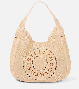Sac brodé en raphia à logo | Stella McCartney