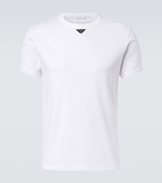 T-Shirt aus Baumwoll-Jersey | Prada