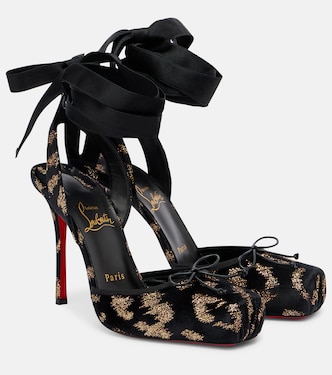 Cassia 100 velvet and lamé pumps | Christian Louboutin