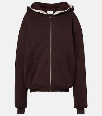 Crochet-trimmed cotton zip-up hoodie | Magda Butrym