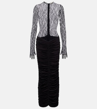 Vivienne ruched lace maxi dress | The New Arrivals Ilkyaz Ozel