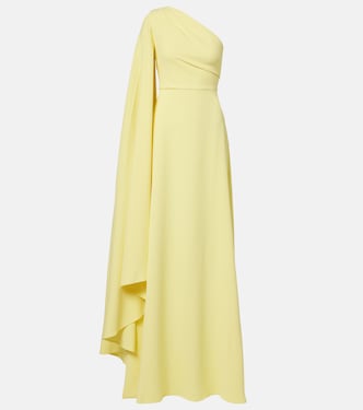 Yazmin asymmetric caped gown | Solace London