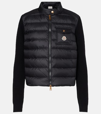 Down-paneled wool and cashmere cardigan | Moncler