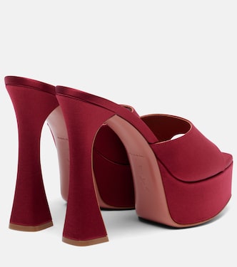 Plateau-Pantoletten Dalida 140 aus Satin | Amina Muaddi