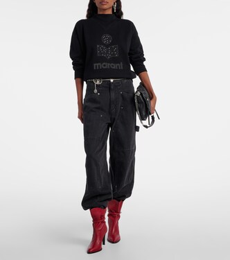 Sweat-shirt Moby en coton mélangé à logo | Marant Etoile