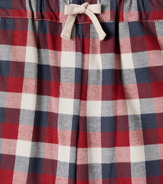 Sasha checked cotton pants | Wheat