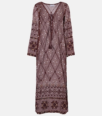 Embroidered cotton kaftan | Juliet Dunn