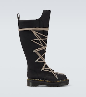 x Dr. Martens 1B60 Quad Sole Pentalace 니하이 부츠 | Rick Owens
