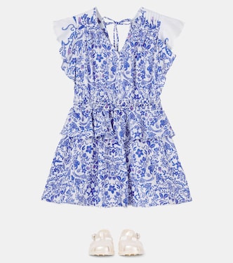 Robe Noemi en coton à fleurs | Poupette St Barth Kids