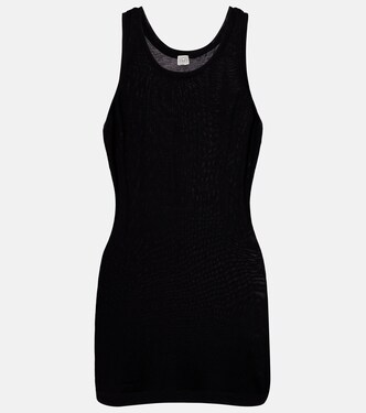 Curved ribbed-knit tank top | Toteme