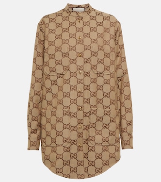 GG cotton-blend canvas shirt | Gucci