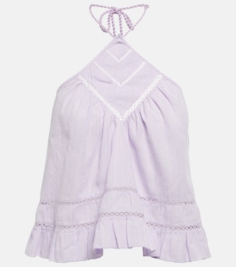 Lisio halterneck cotton-blend top | Marant Etoile
