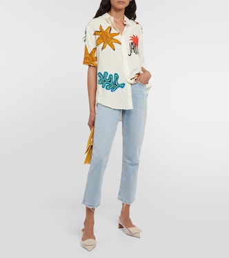 Jeans cropped Riley de tiro alto | Agolde