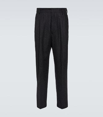Pantaloni tapered in flanella di lana | Dries Van Noten