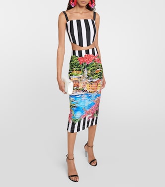 Top a corsetto Portofino a righe | Dolce&Gabbana