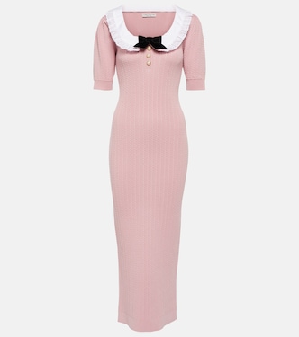 Embellished cotton-blend midi dress | Alessandra Rich