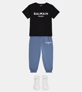 T-shirt en coton à logo | Balmain Kids