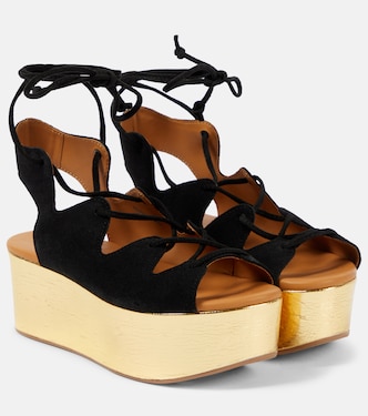 Plateausandalen Liana 70 aus Veloursleder | See By Chloé