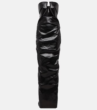 Prong cutout coated denim gown | Rick Owens