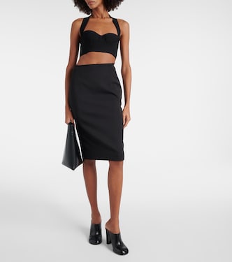 Top cropped con scollo all’americana | Alaïa