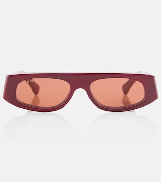 Occhiali da sole rettangolari con logo | Gucci