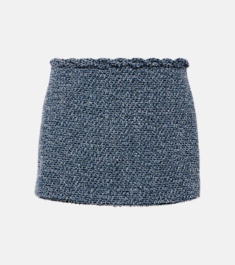 Tweed denim miniskirt | Valentino