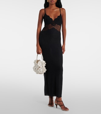 Tara crochet-trimmed cotton maxi dress | Staud
