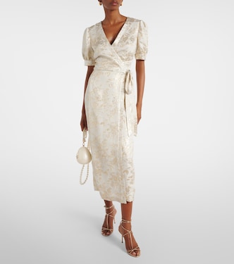 Robe portefeuille Marni en jacquard à fleurs | Markarian