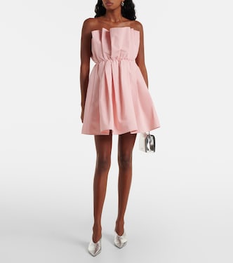 Cordelia pleated cotton-blend minidress | Staud