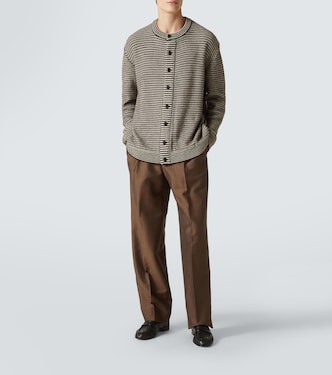Doyle striped alpaca cardigan | The Row