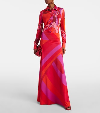Camicia Orchidee in raso di jersey | Pucci