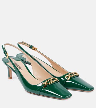 Whitney 55 patent leather slingback pumps | Tom Ford