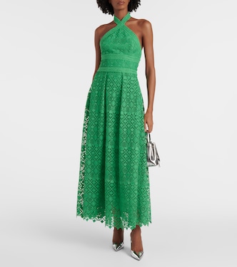 Abito midi con scollo all’americana | Elie Saab