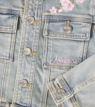 Embroidered denim jacket | Monnalisa