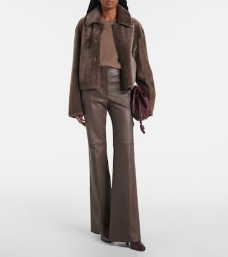 Reversible shearling and leather jacket | Joseph