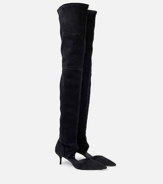 Stretch 55 suede over-the-knee boots | Alaïa