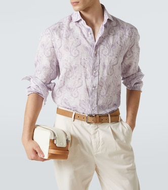 Kosmetiketui aus Canvas mit Leder | Brunello Cucinelli