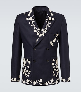 Snowdrop embroidered wool-blend blazer | Bode