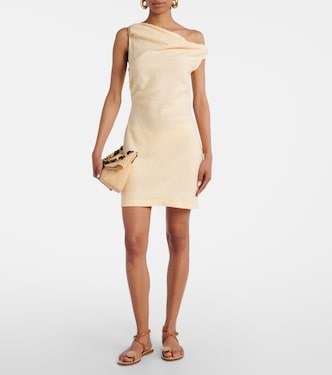 Asymmetric linen minidress  | Faithfull