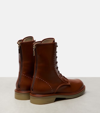 Schnürstiefel Urbancombat aus Leder | Max Mara