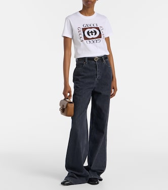 Interlocking G printed cotton T-shirt | Gucci