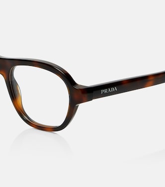 Logo aviator glasses | Prada
