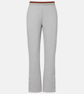 Web Stripe cotton-blend jersey sweatpants | Gucci