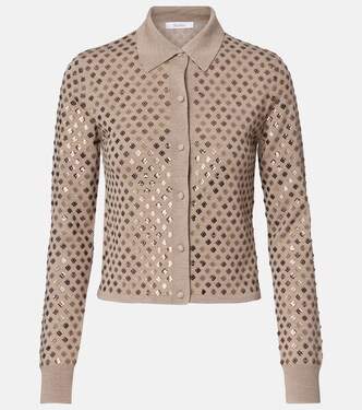 Ragno sequined virgin wool cardigan | Max Mara