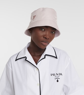 Cappello da pescatore in nylon con logo | Prada