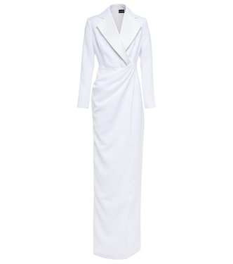 Robe aus Crêpe und Satin | Rasario