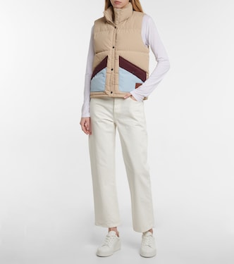 Colorblocked down vest | Tory Sport