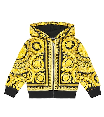 Barocco cotton hoodie | Versace Kids